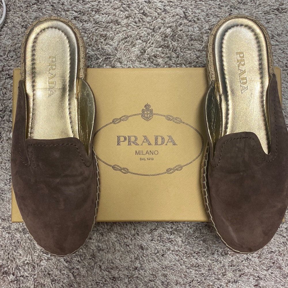 Prada brown mules